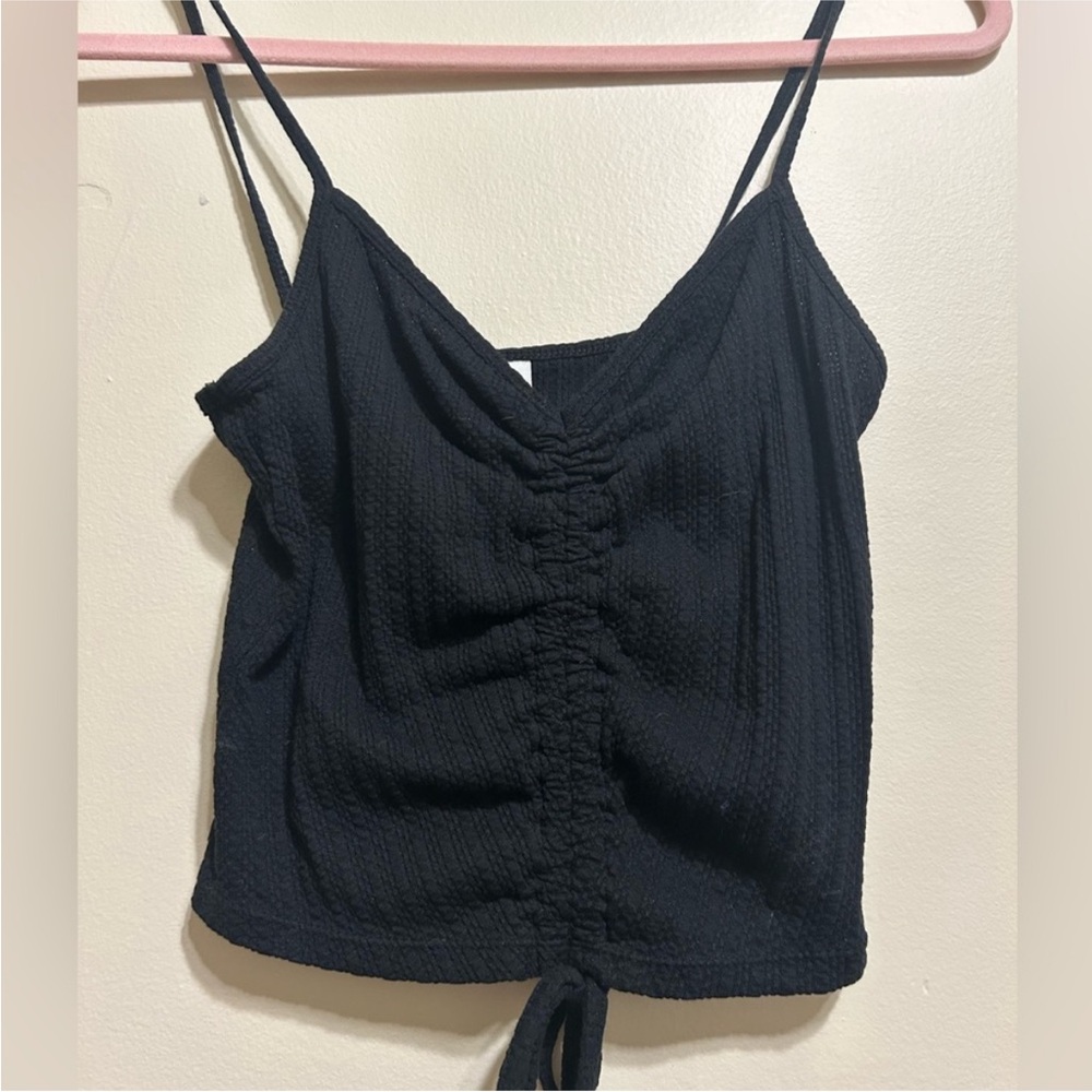 Abound Black Ruched Camisole Top